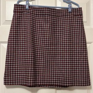 J. Crew skirt, red/white/blue plaid, size 16